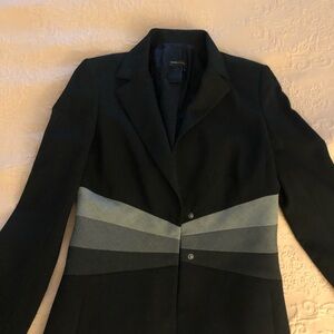 BCBGMaxAzria Black Blazer with Gray Accents